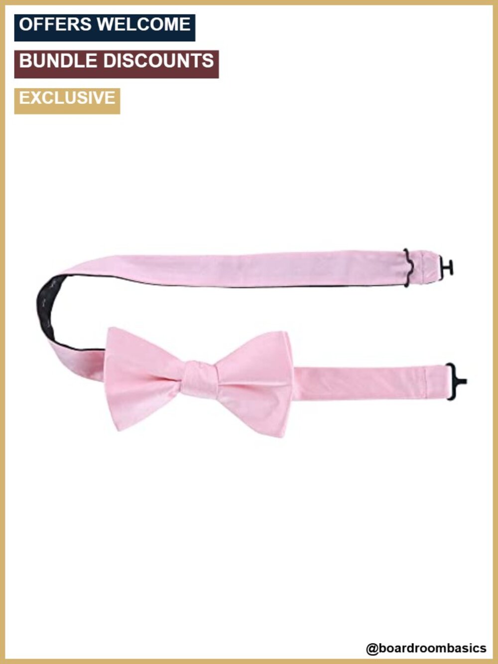 Trafalgar Sutton Solid Silk Bow Tie Adjustable Formal Wedding